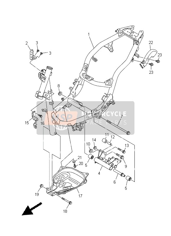 52BF14100000, SUPPORT-MOTEUR Compl, Yamaha, 0